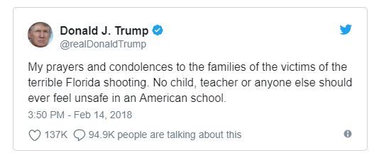 Trump School Shooting Tweet