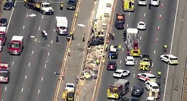 Six dead as car rips through construction zone on Baltimore Beltway