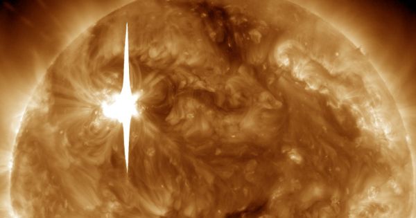 NASA captures dramatic images of two solar flares that erupted on February 22