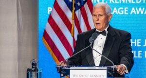 Former Vice President Mike Pence receives JFK Profile in Courage Award