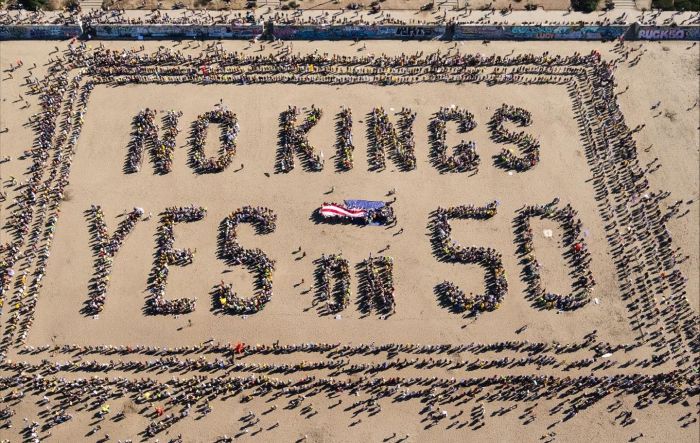 Ace News Today:  ‘No Kings’ Protests across the U.S..  Image credit: X
