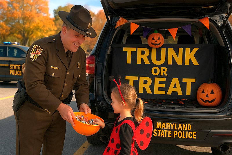 Ace News Today: Trunk or Treat 2025!  Celebrate Halloween safely this year with your local Maryland State Troopers. Image credit: RDW Productions