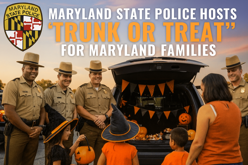 Ace News Today: Trunk or Treat 2025!  Celebrate Halloween safely this year with your local Maryland State Troopers. Image credit: RDW Productions