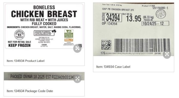 Ace News Today: Hormel Foods recalls about five million pounds of chicken. Image credit: Hormel Foods Corporation
