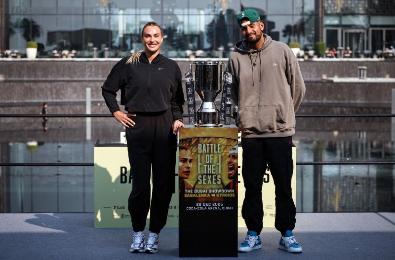 Ace News Today: Battle of the Sexes or Publicity Ploy? Sabalenka-Kyrgios Exhibition Ignites Cultural Backlash in Tennis World.  Image credit: X