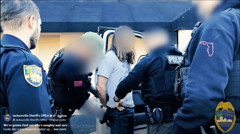 Video / Reel:  Ace News Today; ‘Operation Naughty List’ sting operation concludes with 25 Florida suspects arrested for soliciting. Image credit: Jacksonville Sheriff's Office