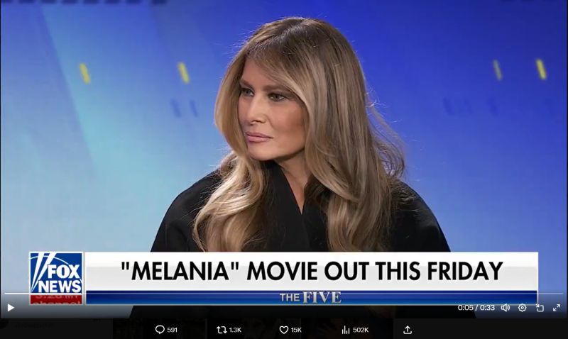 Ace News Today: ‘Melania’ documentary to premiere at Kennedy Center amid political backlash and weak audience support. Image credit: X