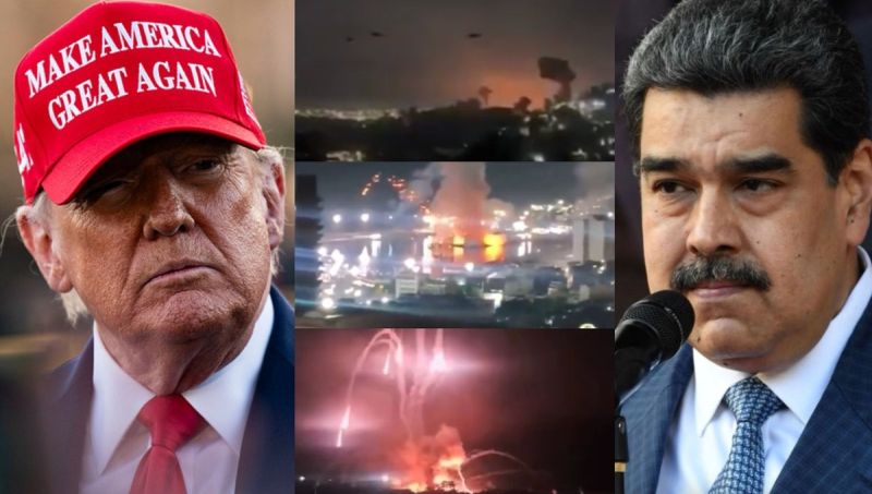 Ace News Today: U.S. launches airstrikes on Venezuelan military sites, Trump claims Maduro captured. Image credit: X
