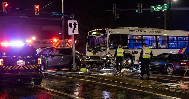 High-speed crash involving MTA bus leaves one dead in Anne Arundel County