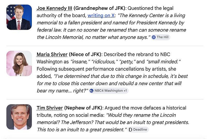 Ace News Today: Kennedy Center Board and DOJ appeals order to remove Trump’s name from the Kennedy Center building. Image credit: X