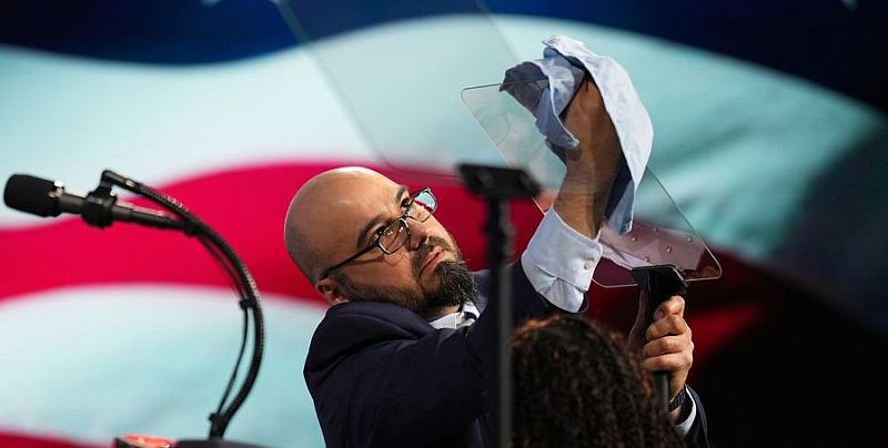 Ace News Today: White House Teleprompter Operator suspended for making bets on Trump’s speeches; Trump denounces networks that declined to air his speech live. Image credit: X